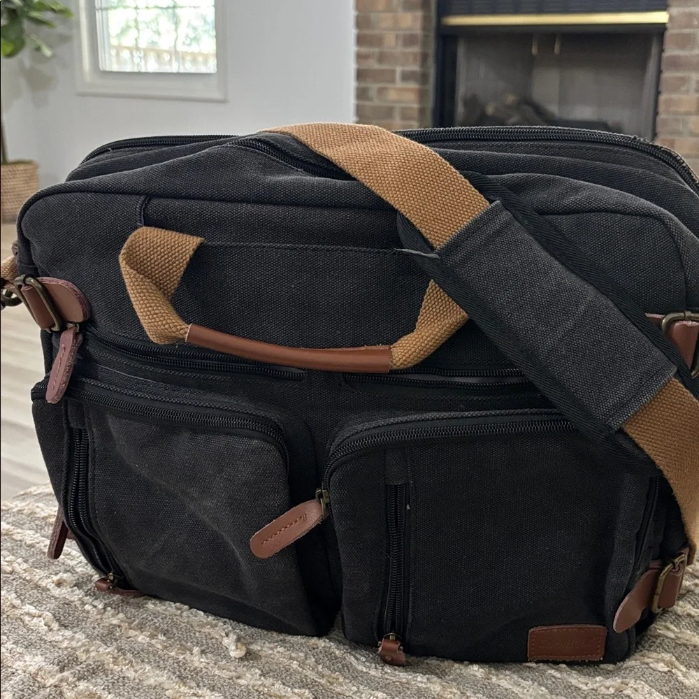 CoolBell Convertible Backpack Messenger Shoulder Bag Laptop Case Travel Carry-On